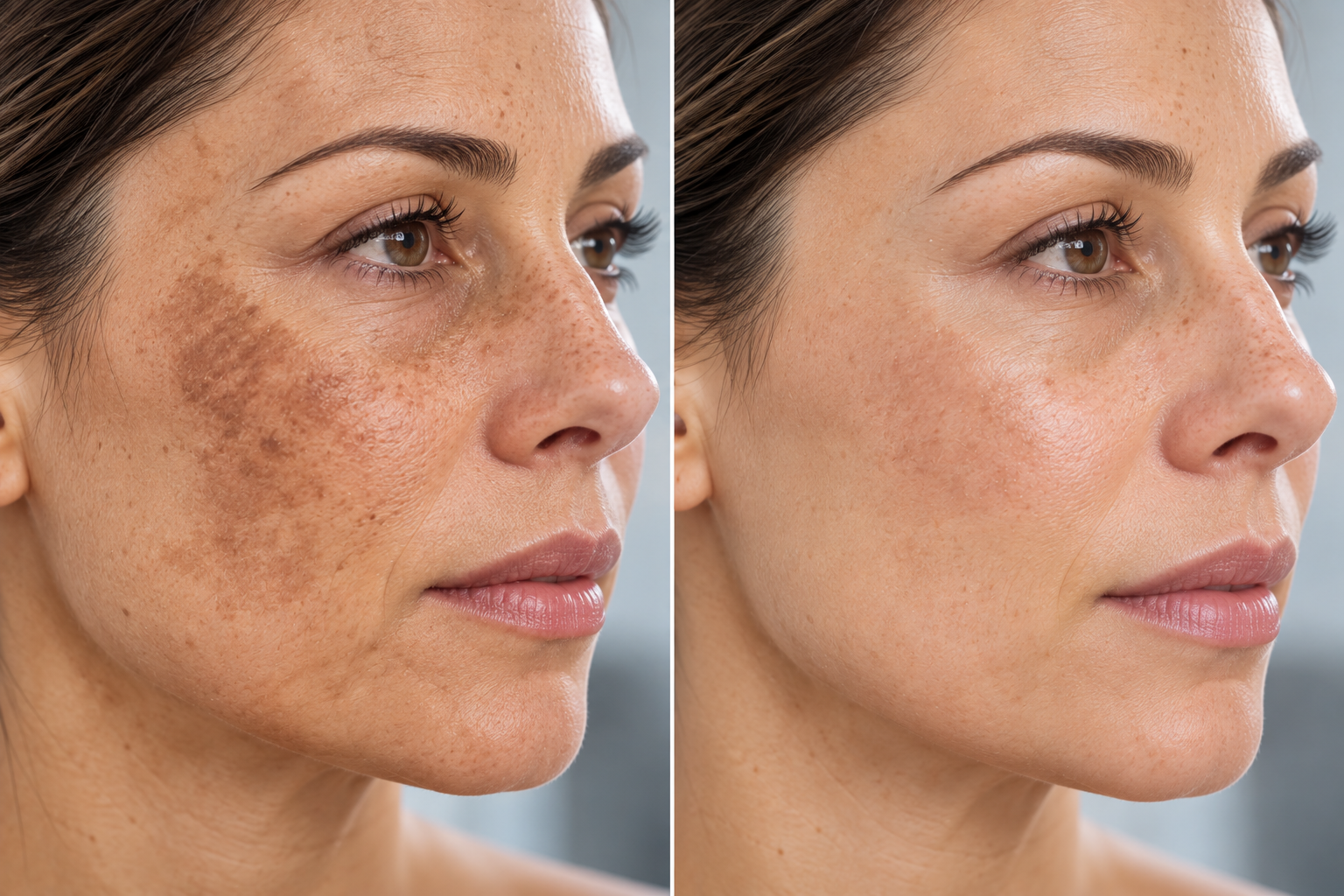 Imagen ilustrativa de evolución de melasma e hiperpigmentación facial